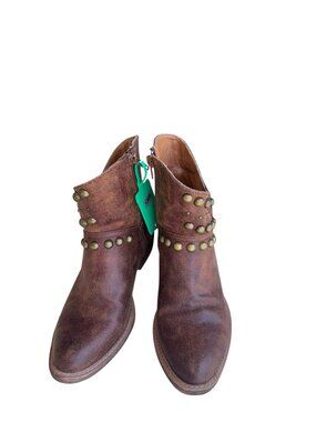 Coconuts by Matisse Rodeo Brown Studded Western Ankle Boots Size 6M